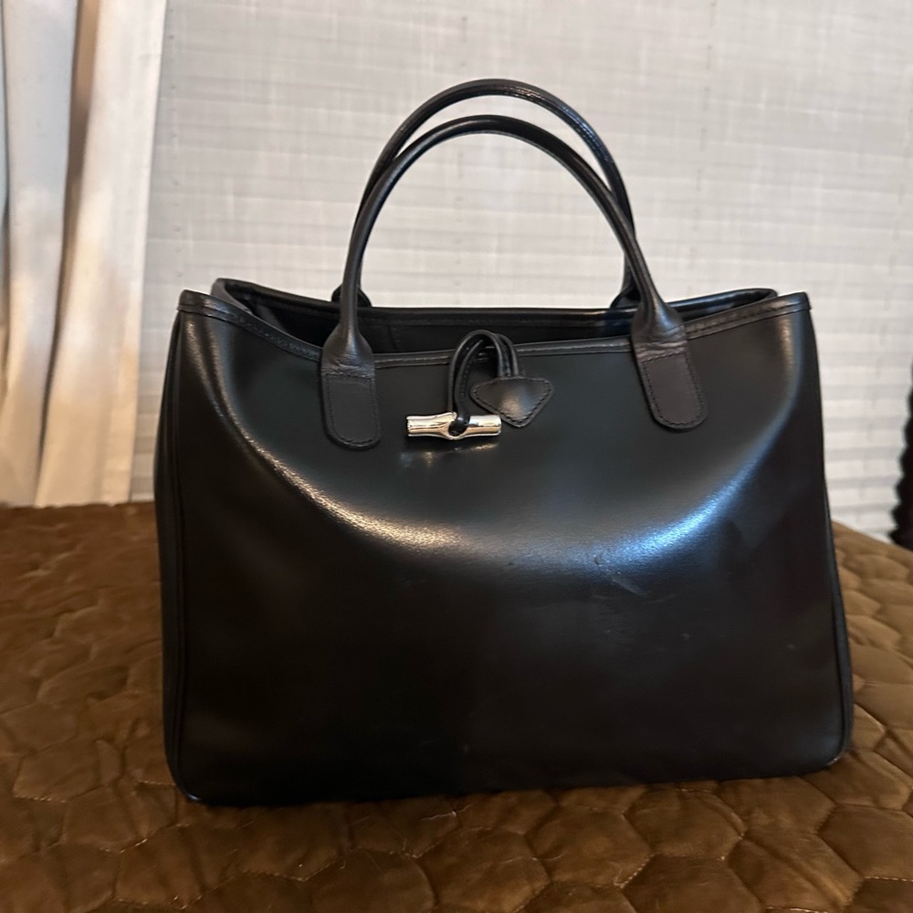 Longchamp, Roseau leather handbag